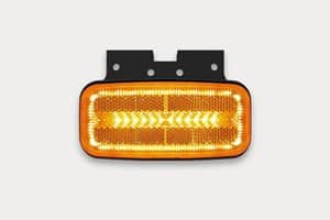 פנס רוחב תלוי דגם חדיש מלבן כולל איתות מובנה NEON LED כתום 12-36V