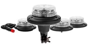 פנס מהבהב 12 לדים LOW PROFILE דגם LPB קבוע כתום ‏12-24V ‏