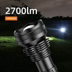 פנס סריקה טקטי צבאי נטען לד עוצמתי 36W 2700LM כיוון אלומה בזום 5 מצבי תאורה CREE LED