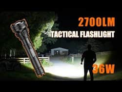 פנס סריקה טקטי צבאי נטען לד עוצמתי 36W 2700LM כיוון אלומה בזום 5 מצבי תאורה CREE LED